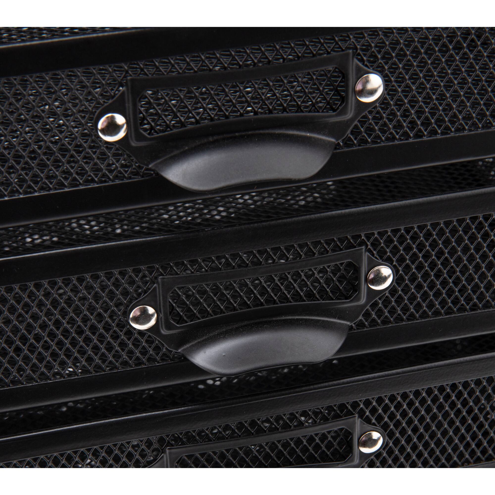 Mind Reader Black 10-Compartment Mesh Desk Organizer
